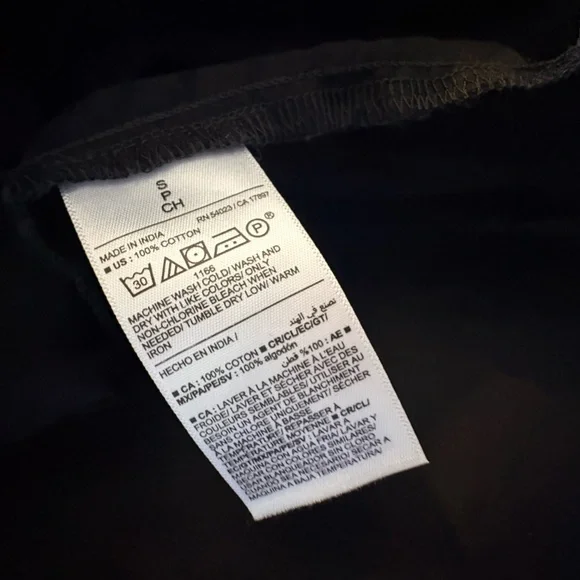 Two-Pack Long-Sleeve Shirt Dress Sz S Black & Sz SP Cherry Bark Stripe EUC! - Picture 5 of 14